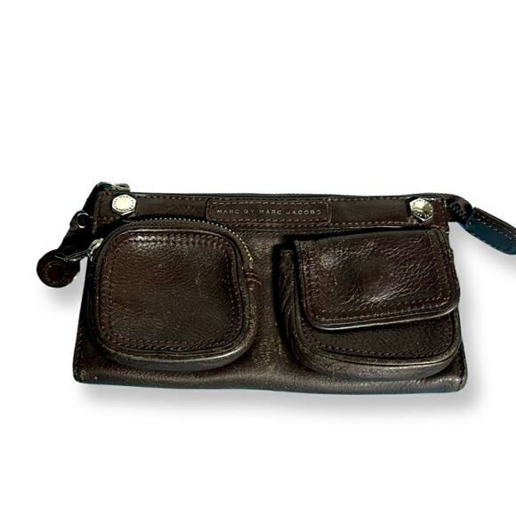 Marc Jacobs - Burgundy Leather Clutch - Picture 1 of 8